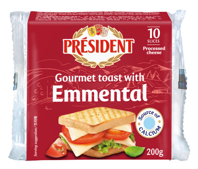 Brânză topită Emmental felii