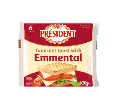 Brânză topită Emmental felii